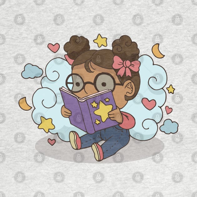 World book Day Girl Reading by Mako Design 